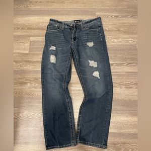 royal blue faded vintage jeans 36x32